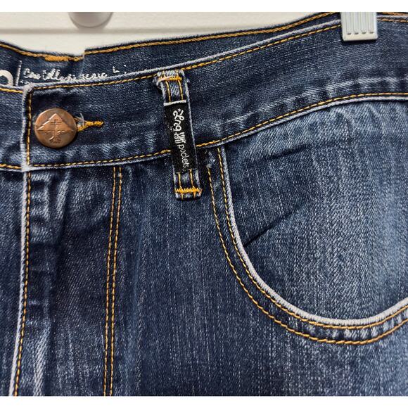 Lngeans - Men's Straight Leg Denim Jeans - Medium/Dark Wash (36" waist) - Picture 6 of 8